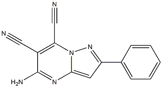 2-Phenyl-5-aminopyrazolo[1,5-a]pyrimidine-6,7-dicarbonitrile 结构式