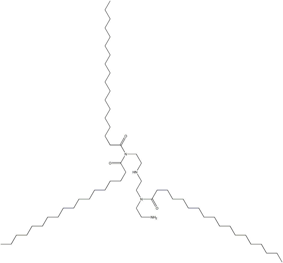 N,N,6-Tri(1-oxooctadecyl)-3,6-diazaoctane-1,8-diamine Structure