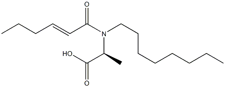 N-(2-Hexenoyl)-N-octylalanine,,结构式