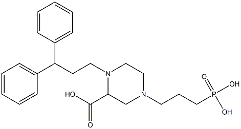 3-[3-Carboxy-4-(3,3-diphenylpropyl)-1-piperazinyl]propylphosphonic acid|