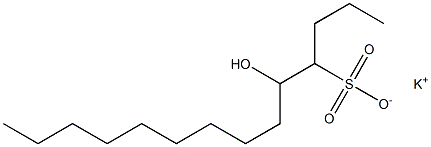 5-Hydroxytetradecane-4-sulfonic acid potassium salt,,结构式