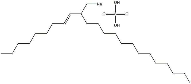 Sulfuric acid 2-(1-nonenyl)pentadecyl=sodium ester salt 结构式