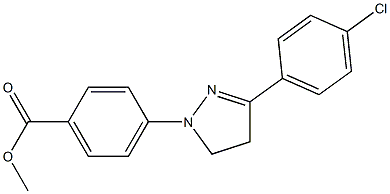 4-[3-(4-Chlorophenyl)-2-pyrazolin-1-yl]benzoic acid methyl ester Structure