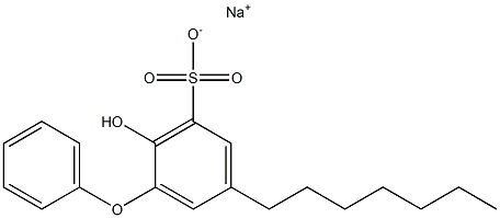 2-Hydroxy-5-heptyl[oxybisbenzene]-3-sulfonic acid sodium salt,,结构式