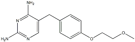 2,4-Diamino-5-[4-(2-methoxyethoxy)benzyl]pyrimidine,,结构式