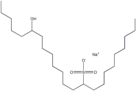 18-Hydroxytricosane-10-sulfonic acid sodium salt,,结构式