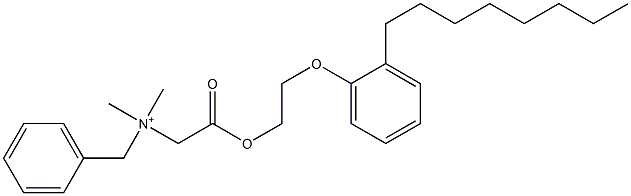 N,N-Dimethyl-N-benzyl-N-[[[2-(2-octylphenyloxy)ethyl]oxycarbonyl]methyl]aminium Struktur