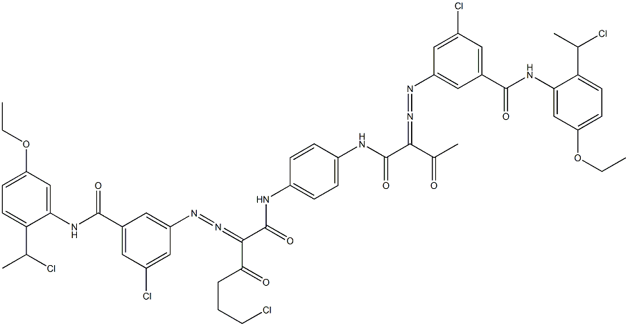 3,3'-[2-(2-Chloroethyl)-1,4-phenylenebis[iminocarbonyl(acetylmethylene)azo]]bis[N-[2-(1-chloroethyl)-5-ethoxyphenyl]-5-chlorobenzamide]|