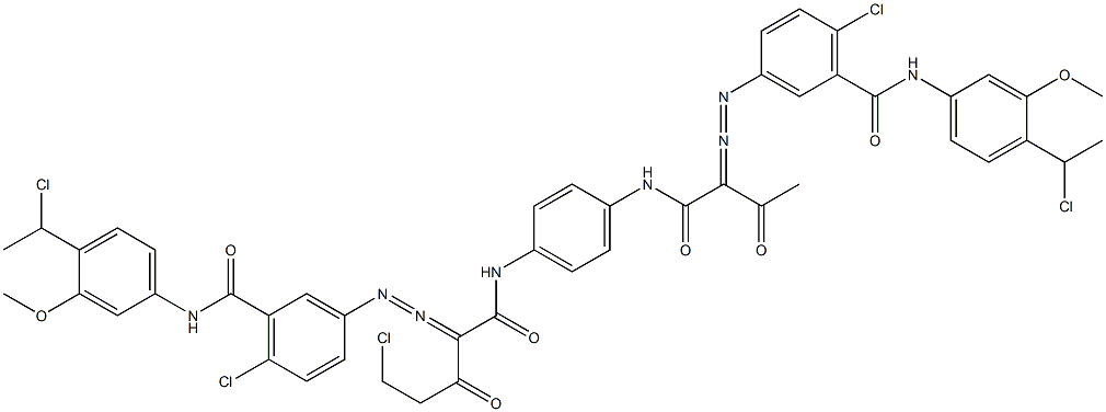 3,3'-[2-(Chloromethyl)-1,4-phenylenebis[iminocarbonyl(acetylmethylene)azo]]bis[N-[4-(1-chloroethyl)-3-methoxyphenyl]-6-chlorobenzamide]