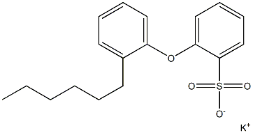 2-(2-ヘキシルフェノキシ)ベンゼンスルホン酸カリウム 化学構造式