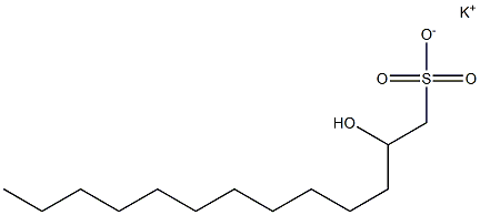2-Hydroxytridecane-1-sulfonic acid potassium salt,,结构式