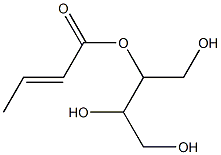 (E)-2-Butenoic acid 1-(hydroxymethyl)-2,3-dihydroxypropyl ester Struktur