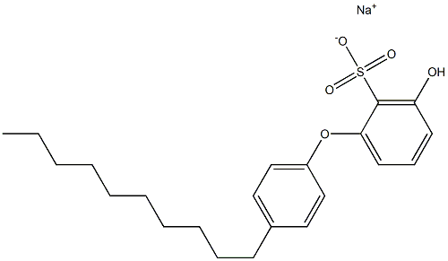 3-Hydroxy-4'-decyl[oxybisbenzene]-2-sulfonic acid sodium salt,,结构式