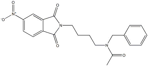 N-[4-(アセチルベンジルアミノ)ブチル]-5-ニトロフタルイミド 化学構造式