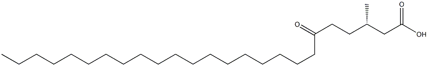 [S,(-)]-3-Methyl-6-oxopentacosanoic acid Structure