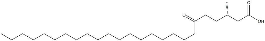 [S,(-)]-3-メチル-6-オキソペンタコサン酸 化学構造式