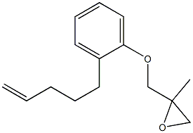 2-(4-Pentenyl)phenyl 2-methylglycidyl ether Structure