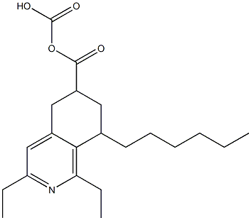 5,6,7,8-Tetrahydro-8-hexylisoquinoline-6,6-dicarboxylic acid diethyl ester Struktur
