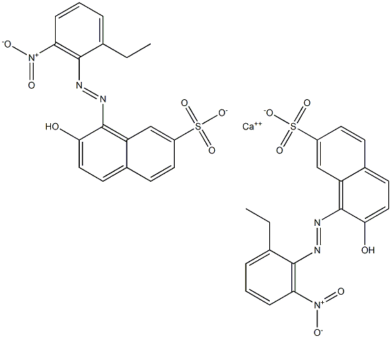 Bis[1-[(2-ethyl-6-nitrophenyl)azo]-2-hydroxy-7-naphthalenesulfonic acid]calcium salt Structure