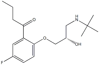 1-[2-[(S)-3-[(1,1-Dimethylethyl)amino]-2-hydroxypropoxy]-5-fluorophenyl]-1-butanone Structure
