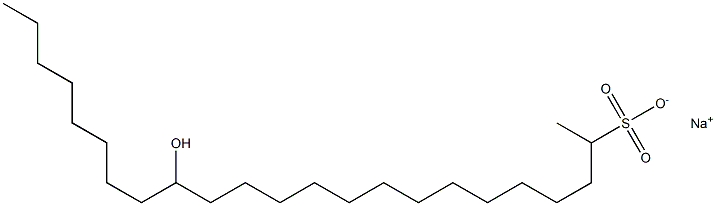 15-Hydroxytricosane-2-sulfonic acid sodium salt,,结构式
