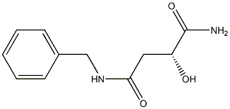 [R,(+)]-N-ベンジル-2-ヒドロキシスクシンアミド 化学構造式
