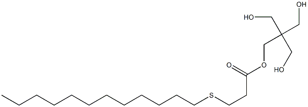 3-(Dodecylthio)propionic acid 3-hydroxy-2,2-bis(hydroxymethyl)propyl ester 结构式