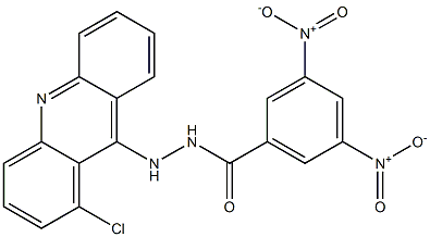 N'-(1-クロロアクリジン-9-イル)-3,5-ジニトロベンズヒドラジド 化学構造式