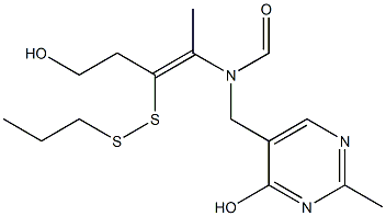 N-[(Z)-1-Methyl-2-propyldithio-4-hydroxy-1-butenyl]-N-(2-methyl-4-hydroxypyrimidin-5-ylmethyl)formamide|