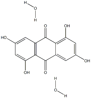 1,3,5,7-Tetrahydroxyanthraquinone dihydrate 结构式