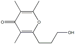 3,5,6-Trimethyl-2-(3-hydroxypropyl)-4H-pyran-4-one,,结构式