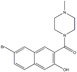 1-[(7-Bromo-3-hydroxy-2-naphthalenyl)carbonyl]-4-methylpiperazine,,结构式