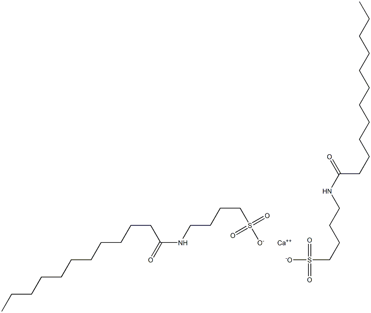Bis(4-lauroylamino-1-butanesulfonic acid)calcium salt Structure