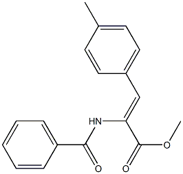 (Z)-2-Benzoylamino-3-(4-methylphenyl)propenoic acid methyl ester Struktur