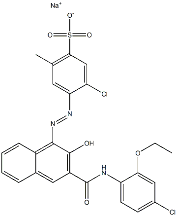 3-Chloro-6-methyl-4-[[3-[[(4-chloro-2-ethoxyphenyl)amino]carbonyl]-2-hydroxy-1-naphtyl]azo]benzenesulfonic acid sodium salt|