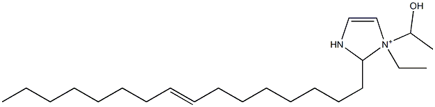 1-Ethyl-2-(8-hexadecenyl)-1-(1-hydroxyethyl)-4-imidazoline-1-ium Structure