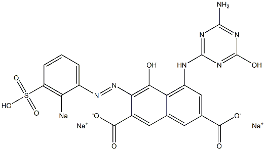 1-[(4-Amino-6-hydroxy-1,3,5-triazin-2-yl)amino]-8-hydroxy-7-[(2-sodiosulfophenyl)azo]naphthalene-3,6-dicarboxylic acid disodium salt|