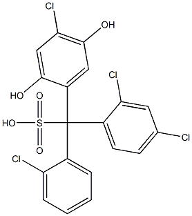 (2-Chlorophenyl)(2,4-dichlorophenyl)(4-chloro-2,5-dihydroxyphenyl)methanesulfonic acid