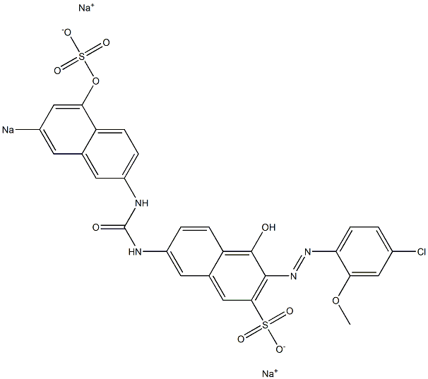 4-Hydroxy-3-[(4-chloro-2-methoxyphenyl)azo]-7-[3-(5-hydroxy-7-sodiosulfo-2-naphthalenyl)ureido]naphthalene-2-sulfonic acid sodium salt