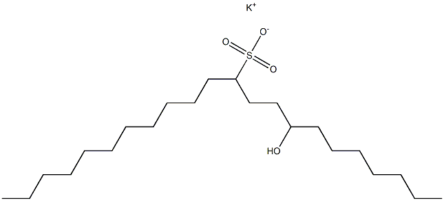8-Hydroxydocosane-11-sulfonic acid potassium salt,,结构式