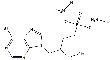 4-(6-Amino-9H-purin-9-yl)-3-(hydroxymethyl)butylphosphonic acid hydrogen ammonium salt Structure