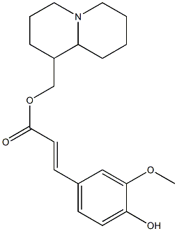 Octahydro-1-[[3-(4-hydroxy-3-methoxyphenyl)acryloyl]oxymethyl]-2H-quinolizine Structure