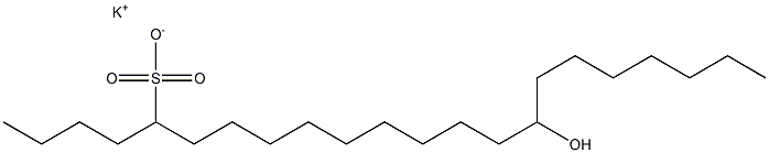 15-Hydroxydocosane-5-sulfonic acid potassium salt,,结构式