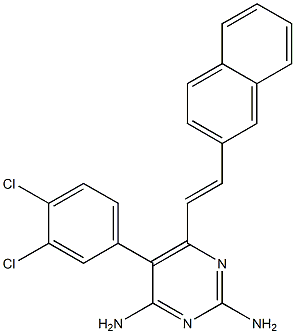 5-(3,4-Dichlorophenyl)-6-[2-(2-naphthalenyl)ethenyl]pyrimidine-2,4-diamine