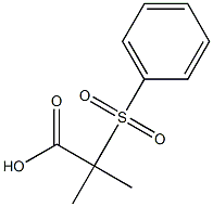 2-Methyl-2-phenylsulfonylpropanoic acid,,结构式