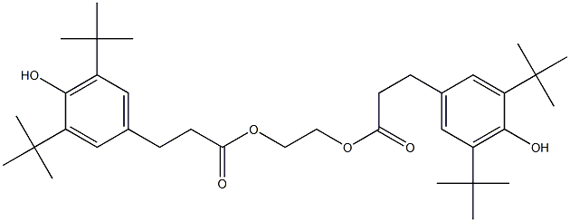 Bis[3-(3,5-di-tert-butyl-4-hydroxyphenyl)propionic acid]ethylene ester 结构式