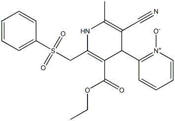 5-Cyano-1,4-dihydro-6-methyl-2-[phenylsulfonylmethyl]-4-[(pyridine 1-oxide)-2-yl]pyridine-3-carboxylic acid ethyl ester