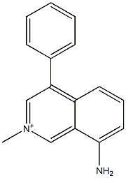 8-Amino-2-methyl-4-phenylisoquinolinium 结构式