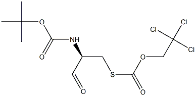 (R)-2-[(tert-Butoxycarbonyl)amino]-3-[(2,2,2-trichloroethoxycarbonyl)thio]propanal Struktur