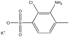 3-アミノ-2-クロロ-4-メチルベンゼンスルホン酸カリウム 化学構造式